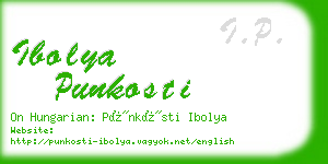 ibolya punkosti business card